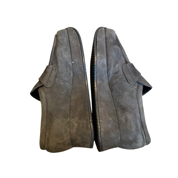 Stephane Kelian Paris Gray Suede Chunky Platform Slip On Loafer Shoes Womens 6.5 - Picture 7 of 7